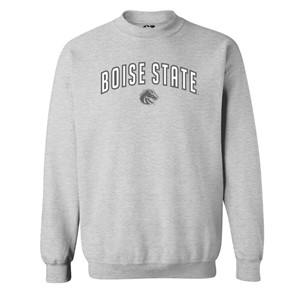 Boise State Crewneck - Arch Over Athletic Logo Ash by CI Sport - main view
