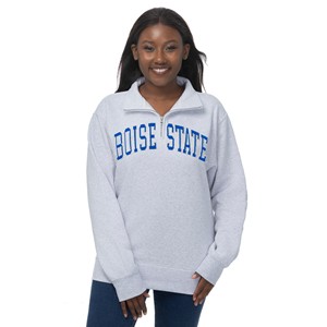 Boise State Women’s Quarter Zip - Arch Wordmark by ZooZatz - main view