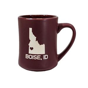 Boise, Id Mug Idaho Heart Maroon