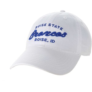 Boise State Cap - Script Broncos Over Boise, ID, White by Legacy Athletic - main view
