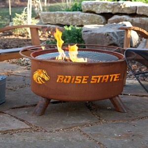 Boise State Fire Pit - Logo and Wordmark by Patina Products -  1