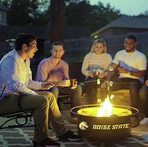 Boise State Fire Pit - Logo and Wordmark by Patina Products -  2