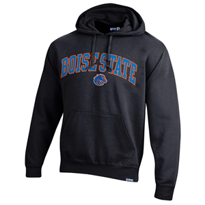 Image of BOISE STATE HOOD WORDMARK BRONCO APPLIQUE -  black