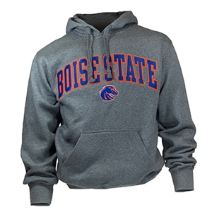 Image of BOISE STATE HOOD WORDMARK BRONCO APPLIQUE -  charcoal