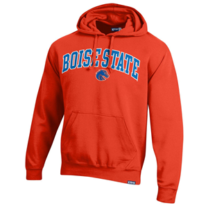 Image of BOISE STATE HOOD WORDMARK BRONCO APPLIQUE -  orange