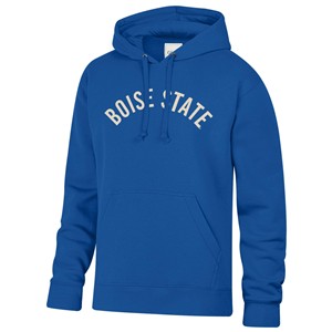 Boise State Men's Hoodie - Arch Bouclé Wordmark by Big Cotton -  royal