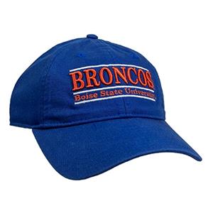 Image of Boise State Hat Split Bar Design Cotton Adj-Royal