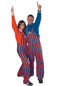 Gameday Bibs- Royal/Orange Stripe Unisex