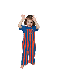 Gameday Bibs- Royal/Orange Stripe Toddler
