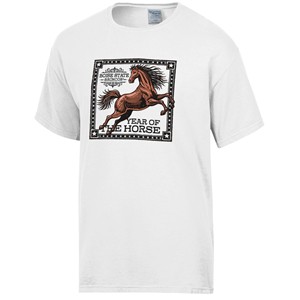 Boise State T-Shirt - Year of the Horse White by Comfort Wash - main view