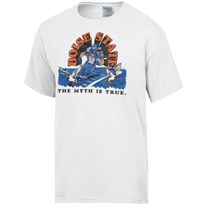 Boise State T-Shirt - Blue Turf Original White by Comfort Wash - main view