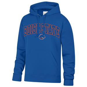 Image of Boise State Hoodie - Arched Wordmark Outline with Bronco Head by Big Cotton