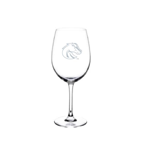 Boise State Pinot Wine Glass, 19 oz Etched Primary Logo by RFSJ (SKU 12970834539) Boise State Pinot Wine Glass, 19 oz Etched Primary Logo by RFSJ - main view