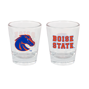 Boise State Shot Glass 2-Pack With Boise State/Bronco Head
