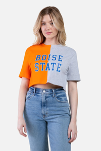 Image of Boise State Women Tee Split Color Wordmark