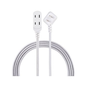Cordinate 3-Outlet Polarized Braided Extension Cord, 8 ft - main view