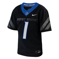 Image of BOISE STATE YOUTH FOOTBALL JERSEY #1 NIKE -  black