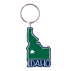BOISE, ID SHAPED WOOD KEYCHAIN by JULIA GASH