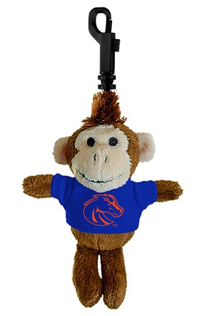 Boise State Keychain Plush - Mini Stuffed Animal by Mascot Factory -  monkey