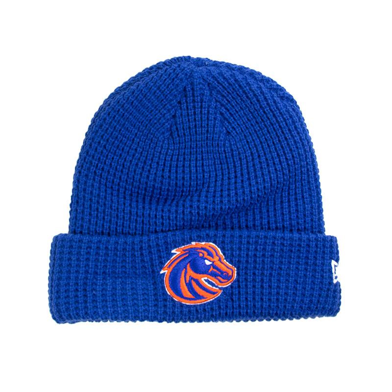 Boise State University Royal Blue Beanie - Waffle Knit Cuffed with Athletic Logo by New Era (SKU 13410568537) Boise State University Royal Blue Beanie - Waffle Knit Cuffed with Athletic Logo by New Era - main view
