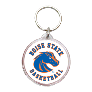 Boise State Keychain Basketball Round Acrylic