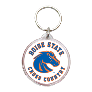 Image of Boise State Keychain Cross Country Round Acrylic