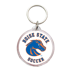 Image of Boise State Keychain Soccer Round Acrylic
