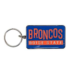 Image of Boise State Rectangular Key Tag With Boise State Over Broncos