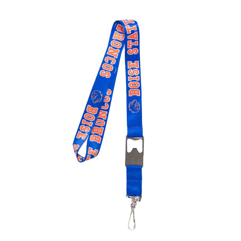 Boise State Royal Blue Lanyard - Wordmark & Athletic Logo with Bottle Opener by Spirit Products (SKU 13343118545) Boise State Royal Blue Lanyard - Wordmark & Athletic Logo with Bottle Opener by Spirit Products - main view
