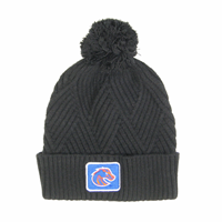 Image of BOISE STATE BEANIE TEXTURED CUFF LOGO PATCH -  black