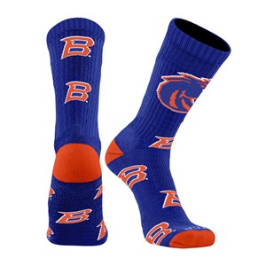 Boise State Dress Socks - Logo and B Royal Blue by Twin City Knitting Company - main view