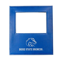 Image of BOISE STATE PHOTO FRAME LEATHERETTE LARGE ENGRAVED -  royal