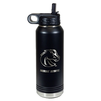 Image of BOISE STATE 32oz TUMBLER H2O STRAW LID BRONCO LOGO -  black