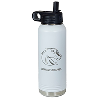 Image of BOISE STATE 32oz TUMBLER H2O STRAW LID BRONCO LOGO -  white