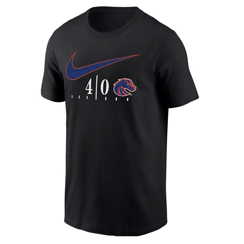 Boise State T-Shirt - Blue Turf 40th Anniversary Logo Black by Nike (SKU 13481834494) Boise State T-Shirt - Blue Turf 40th Anniversary Logo Black by Nike - main view
