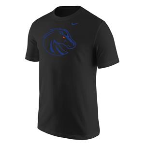 Image of BOISE STATE CORE TEE BRONCO LOGO NIKE -  black