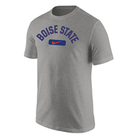 Image of BOISE STATE CORE TEE ARCH WORDMARK NIKE -  heather