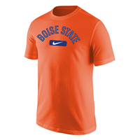 Image of BOISE STATE CORE TEE ARCH WORDMARK NIKE -  orange