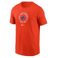 Image of BOISE STATE TEE LOGO IN CIRCLE CORE COTTON NIKE -  orange