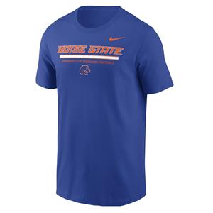 Image of BOISE STATE TEE BRONCOS OVER LINE ENGINEERED OVER LOGO NIKE -  royal