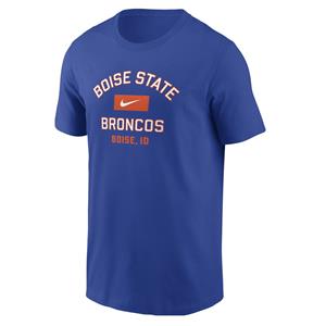 Image of Boise State T-Shirt - Arch Over Swoosh, Boise ID by Nike -  royal