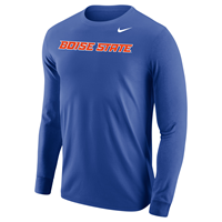 Boise State Ls Tee Wordmark Athletic Style Nike