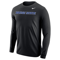 Image of BOISE STATE LS TEE WORDMARK ATHLETIC STYLE NIKE -  black
