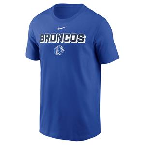 Image of BOISE STATE TEE SHADOW BRONCOS OVER LOGO LEGEND NIKE -  royal