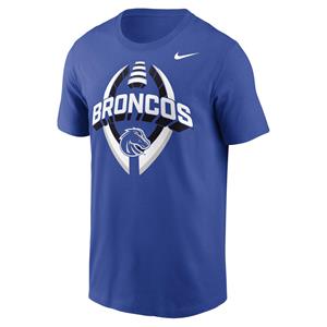 Boise State T-Shirt - Broncos Football Crest by Nike - royal (SKU: 13428310494) Boise State T-Shirt - Broncos Football Crest by Nike - royal