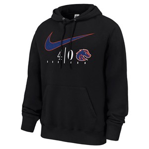 Boise State Hoodie - Blue Turf 40th Anniversary Logo Black by Nike - main view
