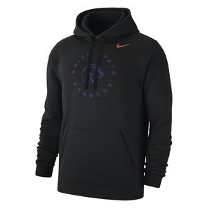 Boise State Hoodie - Circle Crest Bronco Head by Nike - black (SKU: 13428846494) Boise State Hoodie - Circle Crest Bronco Head by Nike - black