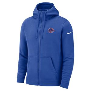 Image of BOISE STATE FULL ZIP HOOD LOGO NIKE -  royal
