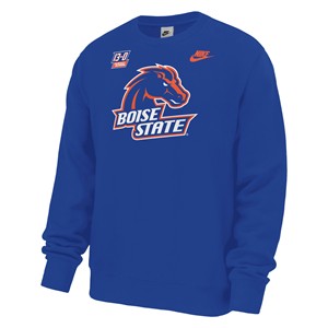 02 - Boise State Crewneck - Fiesta Bowl 20th Anniversary Statue Left Royal Blue by Nike - main view