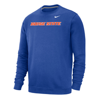 Boise State Crew Athl Wordmark Club Flc Nike